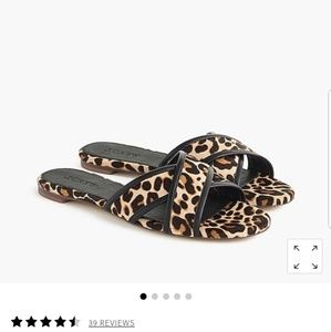 NWOT Leopard Cora crisscross sandals